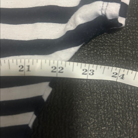 Maurices Navy and White Striped Top with Polka Dot Detail - Picture 4 of 7